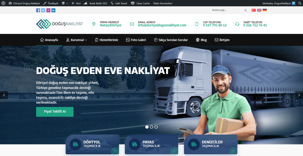 House to House Transportation Web Design