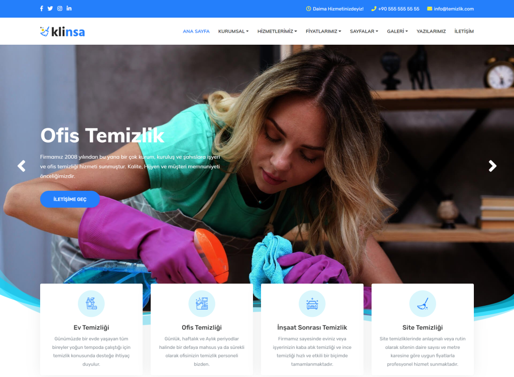 Cleaning Company Web Design